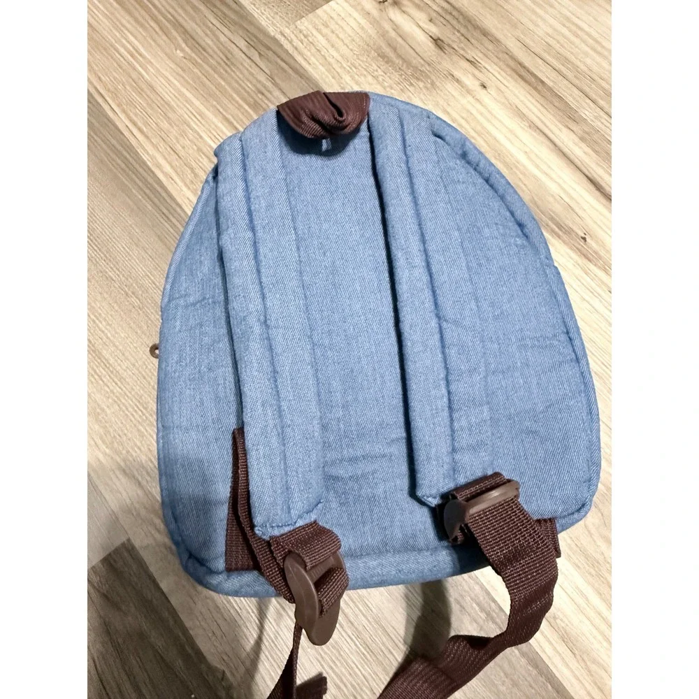 Naturally Kids Blue Denim Mini Backpack Toddler Toy Carrier Bag Light Wash